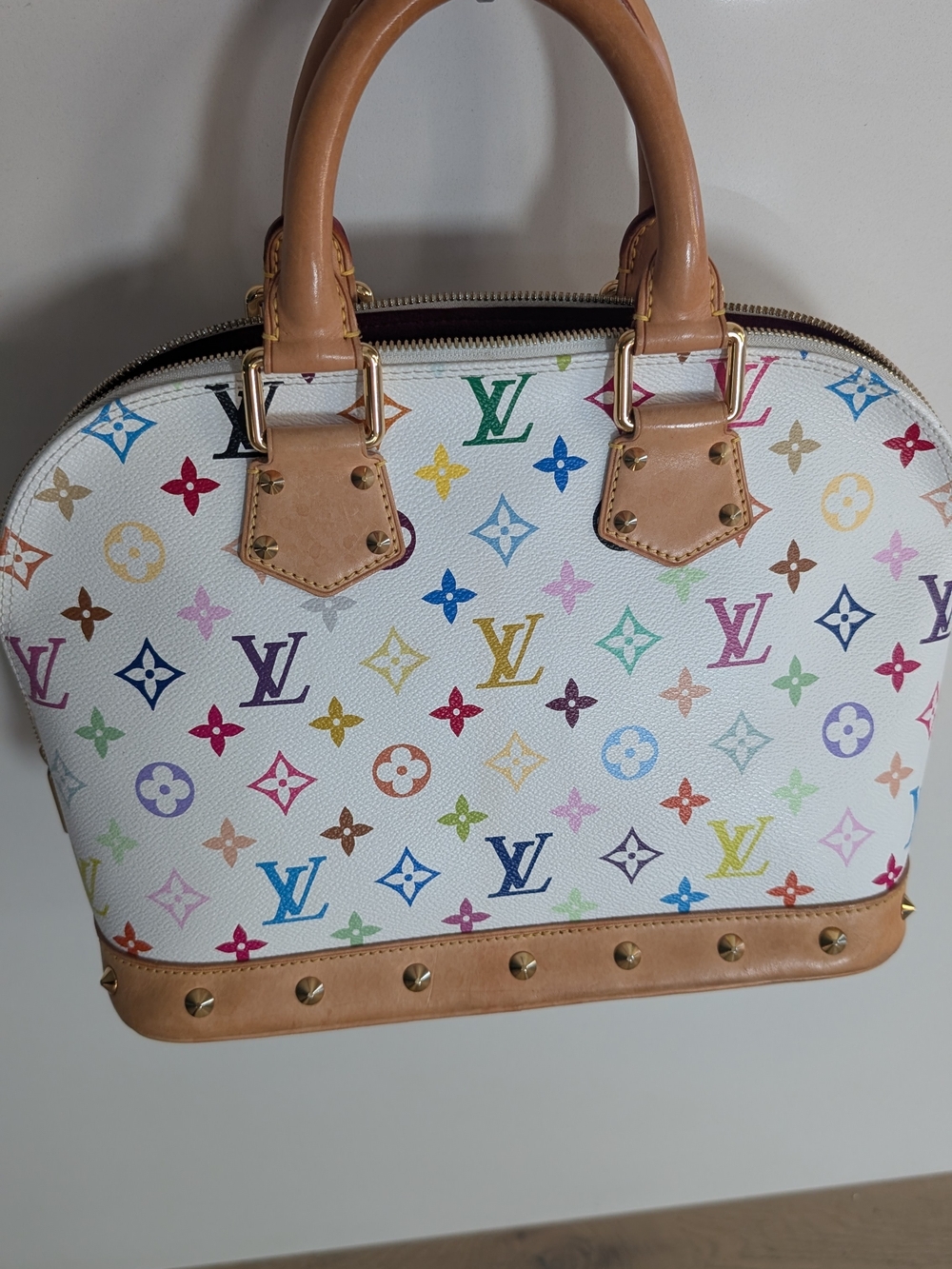 Louis Vuitton Multicolor Monogram Alma BB - White/Tan - Picture 5 of 10